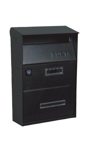 Boîte à lettres individuelle DOMUS 2006/N - acier zingué - noir - serrure cylindrique avec 2 clés_0