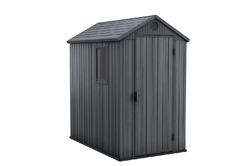 Abri jardin résine aspect bois Darwin 46 - 2,2 m² - Gris_0