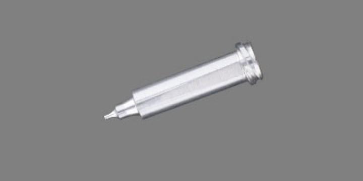 Aiguille de dosage conique filetée Luer Lock - Embase aluminium - Ø intérieur 1 mm - Ø extérieur 1,4 mm_0