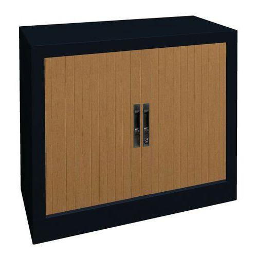 ARMOIRE MÉTAL RRIDEAUX PVC LAME RECOUVERTE 80 X 69 CM COLORIS HÊTRE/ANTHRACITE - MANUTAN COLLECTIVITÉS