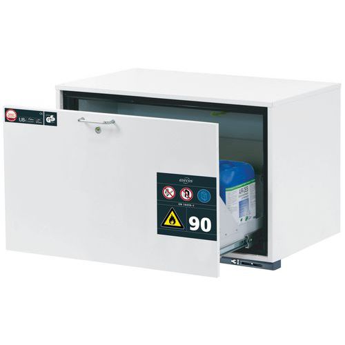 ARMOIRE SOUS PAILLASSE UB-S-90 UB90.060.089.S BLANC-1 TIROIR - ASECOS