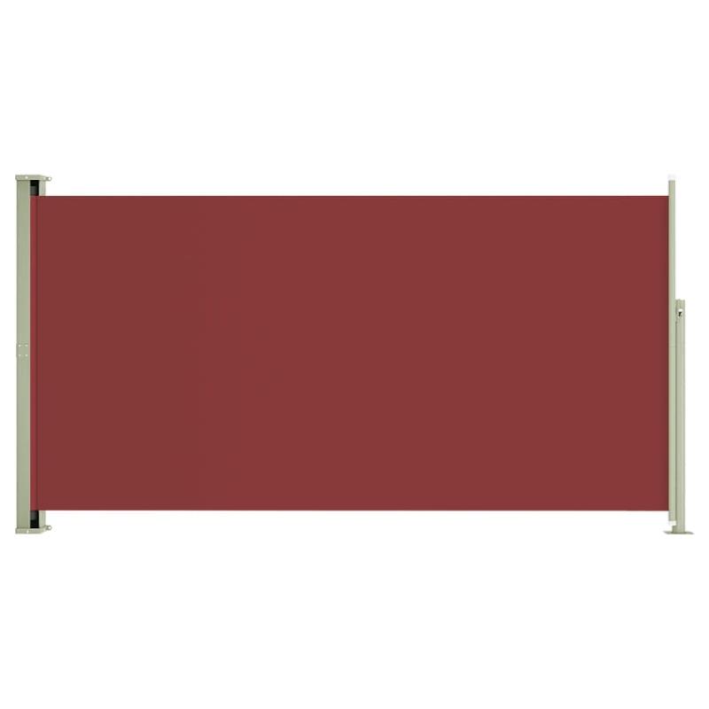 Auvent paravent brise-vue latéral rétractable - Patio, jardin, terrasse, balcon - Protection visuelle - 160 x 300 cm - Rouge - 02_0007290_0