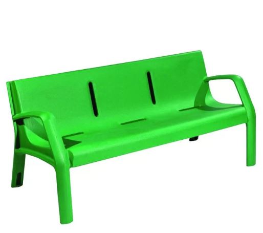 Banc public Alvium en polyéthylène 100 % recyclable - 170 cm - Anti-U.V. et anti-graffitis_0