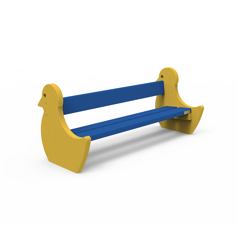 Banc public de récré - Poussins jaunes - L1280 mm - STD-NU-BC-05-PJ_0