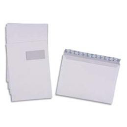 BOÎTE DE 500 ENVELOPPES LA COURONNE - AUTO-ADHESIVES - 90G - OUVERTURE FACILE - DL 110X220 MM - BLANCHES