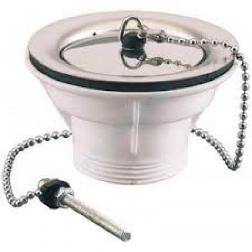 BONDE POUR ÉVIER GRÈS À BOUCHON - PLASTIQUE - DIAMÈTRE 60 MM VALENTIN