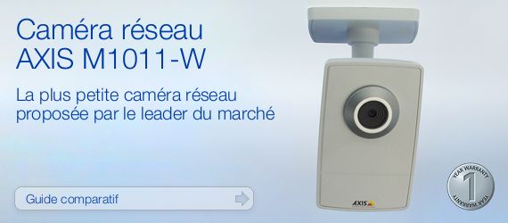 Caméra réseau AXIS M1011-W - Wifi - Compacte - Haute qualité d'image VGA - Compression H.264/MJPEG/MPEG-4_0