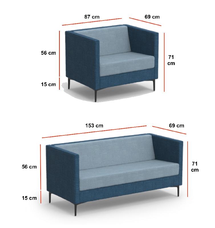 Canapé et fauteuil Push - Mobel Linea - 1 place, Fuchsia_1