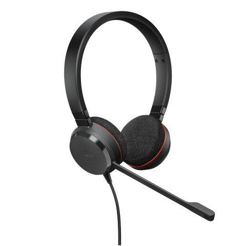 CASQUE MICRO FILAIRE JABRA EVOLVE 20 USB-C/A - 2 ÉCOUTEURS