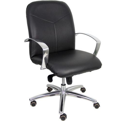 CHAISE DE BUREAU CAUDETE EN SIMILICUIR - NOIR - PIQUERAS Y CRESPO