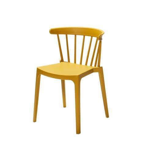CHAISE EMPILABLE WINDSON JAUNE OCRE POLYPROPYLÈNE