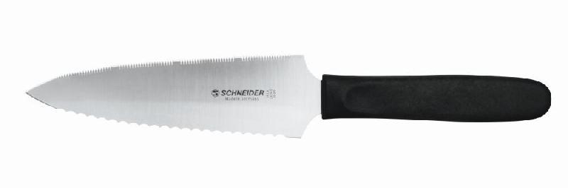 Couteau à gâteaux Schneider avec lame à dents ondulées 300 mm - noir acier 260612_0
