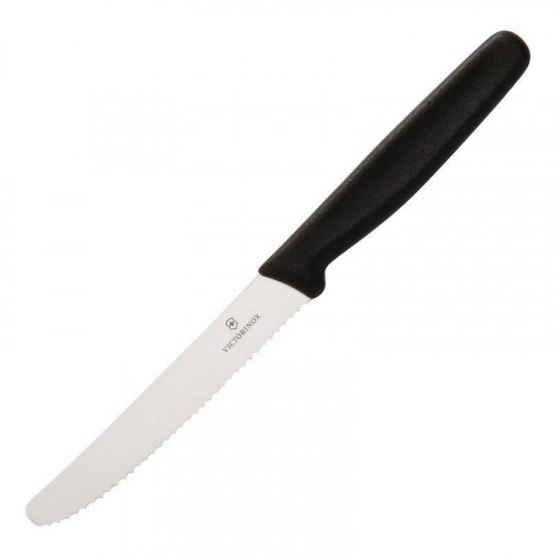 COUTEAU À TOMATE DENTÉ PROFESSIONNEL NOIR VICTORINOX - 11 CM