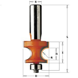 FRAISE A ARRONDIR CMT AVEC ROULEMENT - RAYON 3,2MM - QUEUE DE 12MM