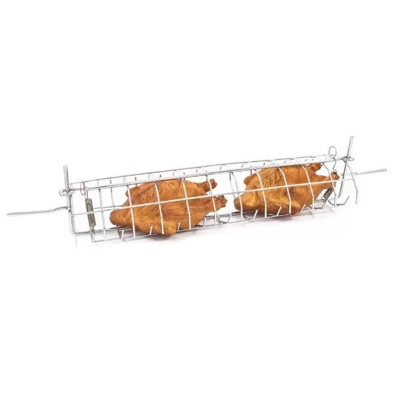 Giemme Spoleto – Broche en cage 60 cm en acier chromé pour rôtissoires - gris acier 22-imb_0
