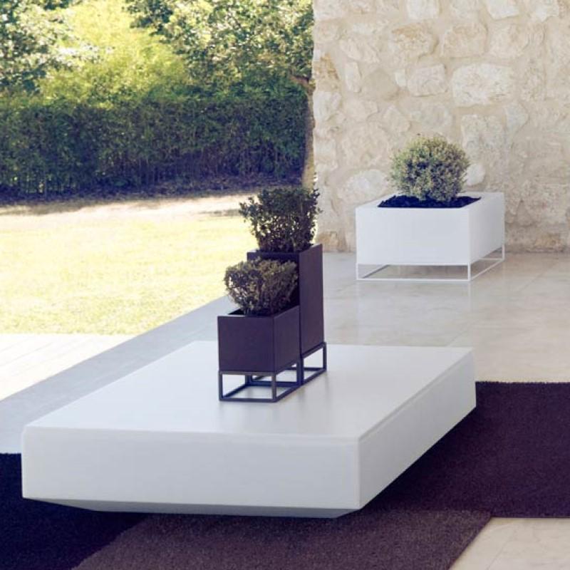 Grande table basse carrée VELA - Design épuré et contemporain - Marque VONDOM_0