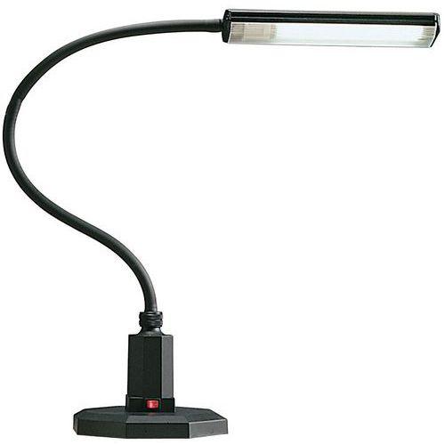 LAMPE FLUO L:500MM NOIRE SUR SOCLE