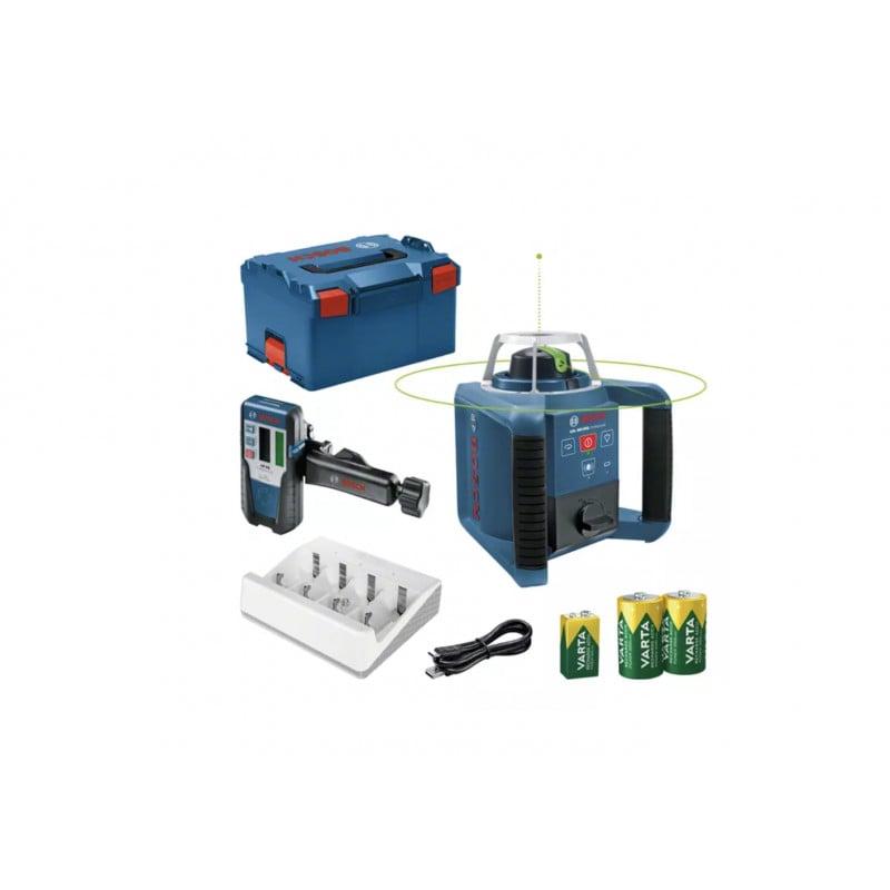 Laser rotatif GRL 300 HVG + Cellule de réception LR 1 G + Batteries NiMH - BOSCH | 0601061704_0