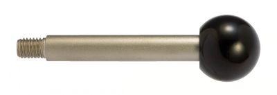 Levier à bouton en inox - Bouton et poignée en bakélite noire - Référence 15-02 (15-61)_0