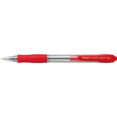 LOT DE 12 - STYLO À BILLE RÉTRACTABLE SUPER GRIP F, ROUGE