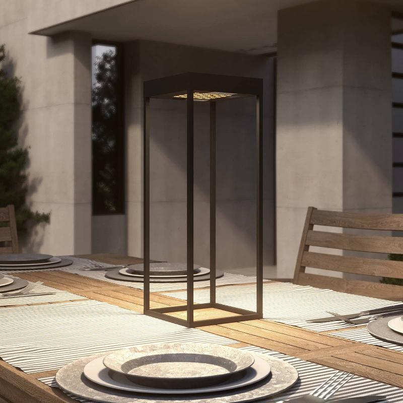 LUCANDE LAMPE SOLAIRE LED LYNZY, 58 CM, NOIR, MÉTAL, IP65