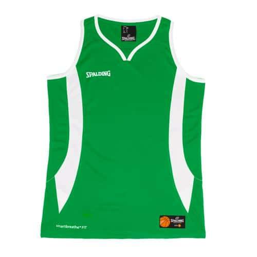 MAILLOT BASKET FEMME - SPALDING - JAM VERT BLANC