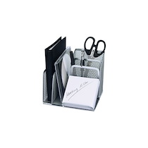 MULTIPOT OFFICE, 4 COMPARTIMENTS, ARGENT,FIL MÉTALLIQUE - LOT DE 2