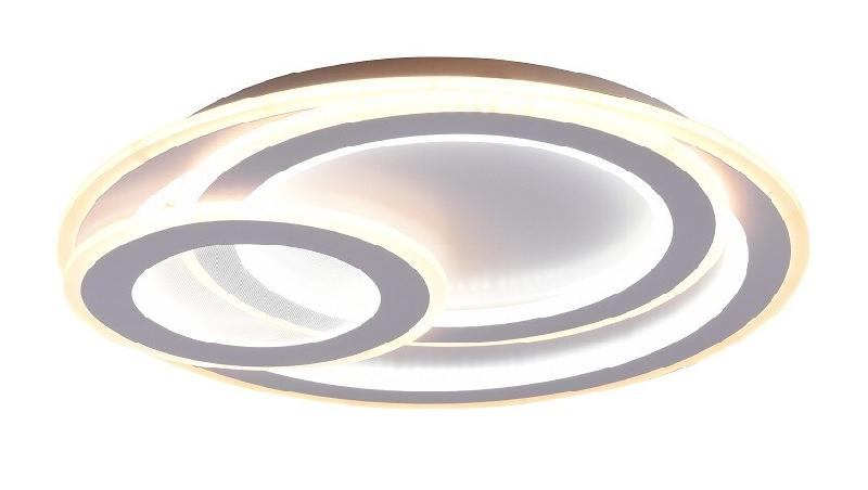 Plafonnier LED 74W, 9000lm, 2700-6000K, variateur intégré, télécommande - Trio - Mita - blanc 4017807525113_0