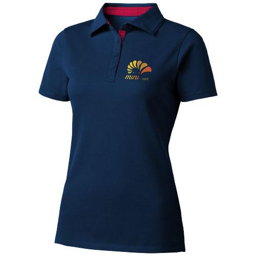 Polo femme Hacker 33097505 - maille piquée 100% coton - 220 g/m² - col côte en tricot plat avec patte 4 boutons_0