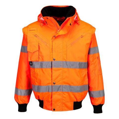 PORTWEST C467 BLOUSON BOMBER HIVIS 3 EN 1 ORANGE - TAILLE S