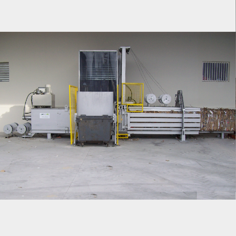 Presse à balles horizontale JMH30 - conception française - compaction automatique pour déchets souples et semi-rigides_0