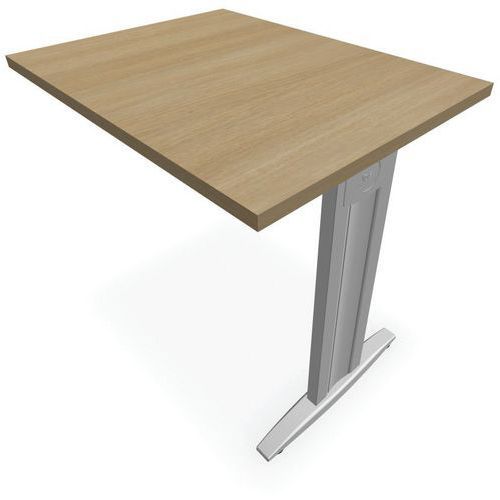 RETOUR SUSPENDU DROITE 80X60 CM PIED I BLANC/CHÊNE CLAIR - EOL