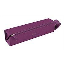 RHODIARAMA TROUSSE PLUMIER SIMILI CUIR ITALIEN 23X5X5 CM - VIOLET - LOT DE 2