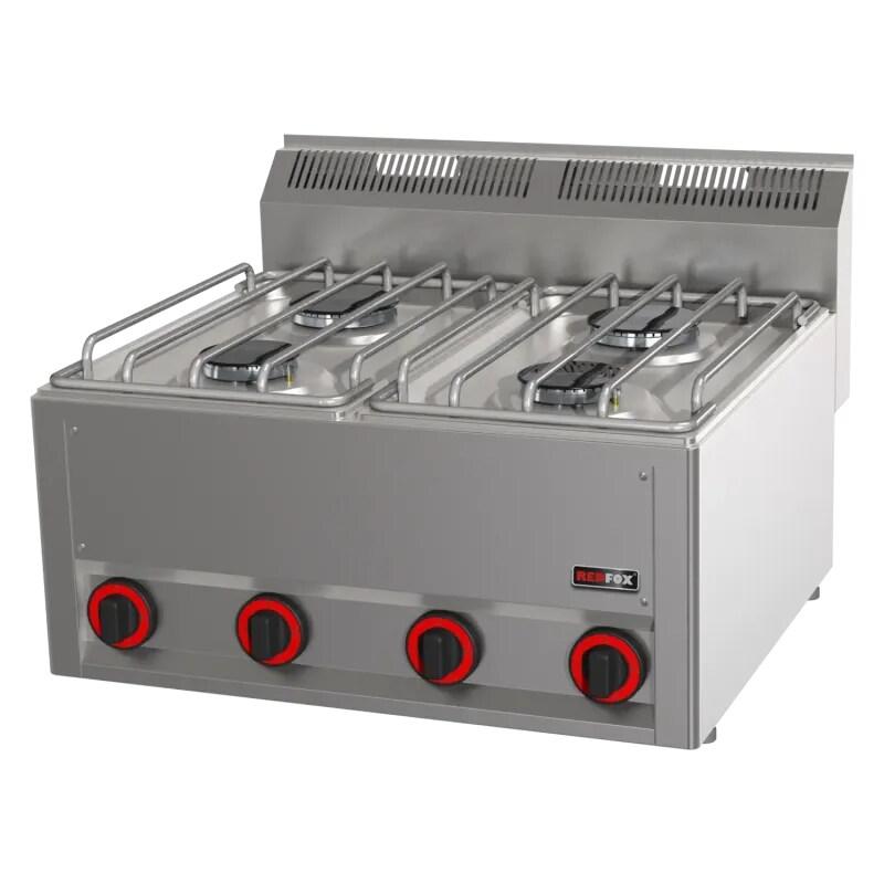 RM GASTRO Fourneau à gaz 4x brûleur sans soubassement REDFOX - SP 60 GL - REDFOX - 0615402895880_0