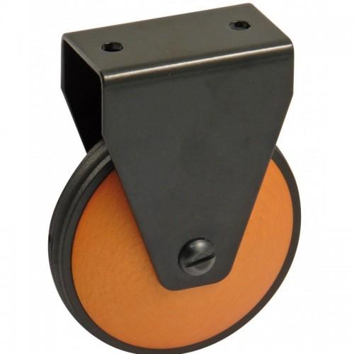ROULETTE DE MEUBLE FIXE - GALET BOIS - CHARGE 70 KG - NOIR AVL