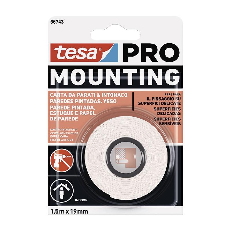 Ruban adhésif double face Montage Pro peint 1.5M X 19Mm 66743 TESA - 4063565115578_0