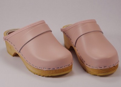 SABOTS CUIR ROSE-ENFANTS