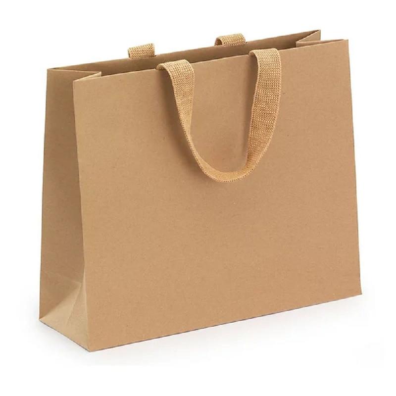 Sac kraft luxe naturel à poignées papier 30 x 25 x 10 cm par 15_0
