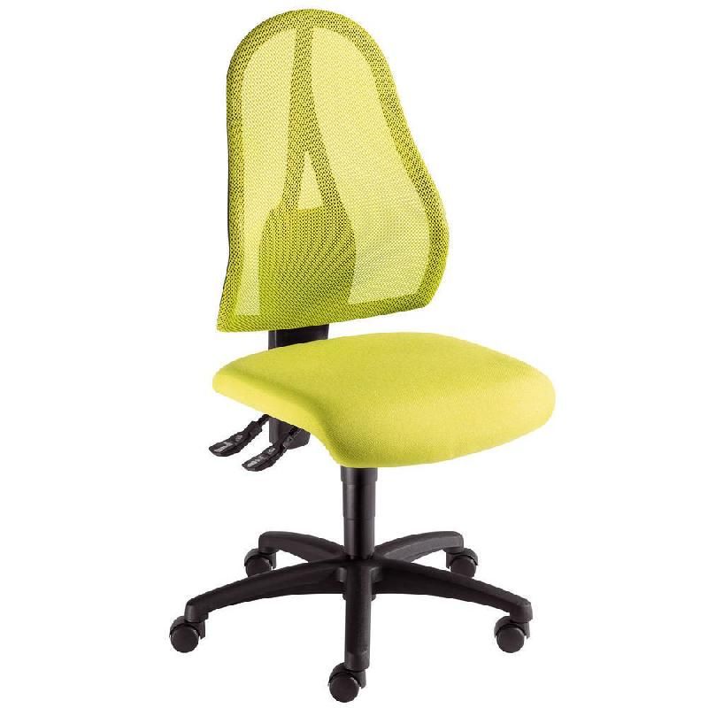 SIÈGE DE BUREAU ERGONOMIQUE OPEN POINT COLOR - AJUSTABLE - EN MAILLE FILET - HAUTEUR DOSSIER 58 CM - COULEUR VERT