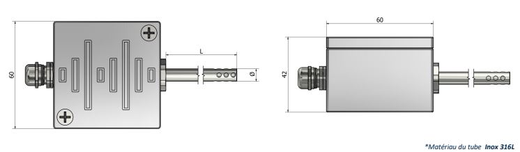 Sonde de résistivité - Boîtier aluminium carré - PA12 - Pt100/Pt500/Pt1000 - Classe A/B - Montage 2/3/4_0