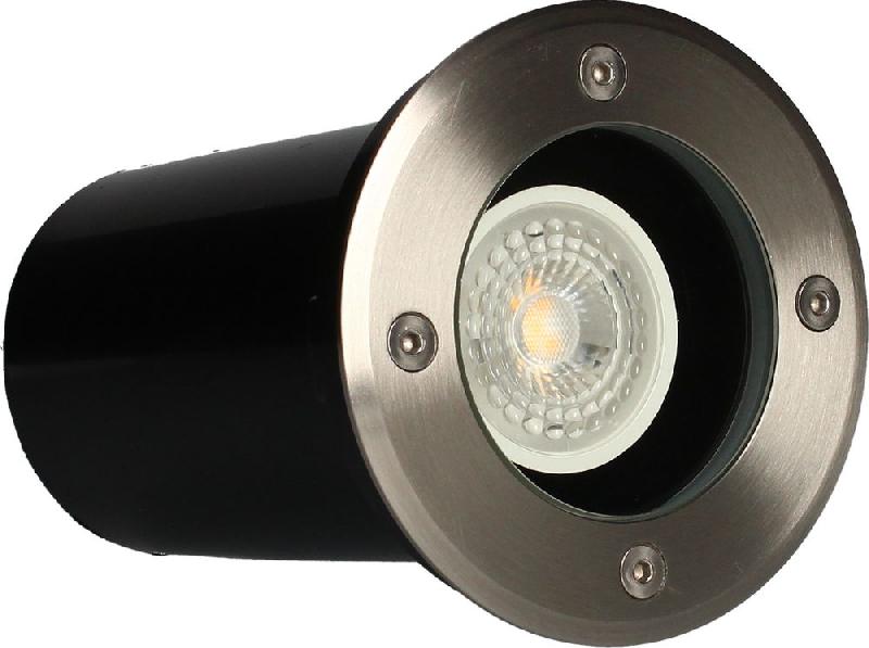 Spot extérieur rond encastrable Tulip GU10 - 5W 380lm - IP67 inox 316 - Ampoule incluse_0