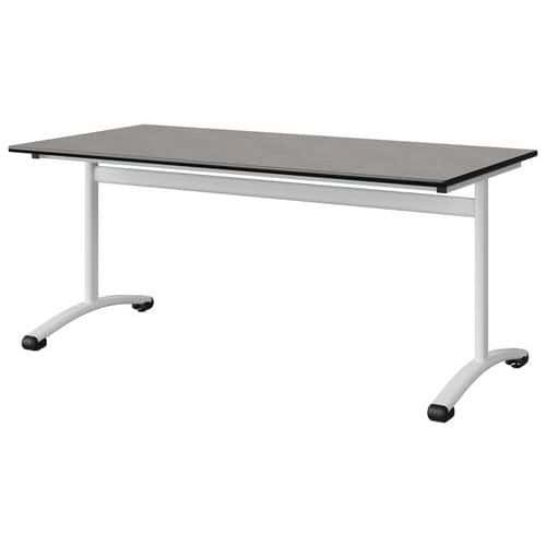 TABLE MALIBU 160X80 T5 DL STRA BÉTON F186/NOIR BLC 9016