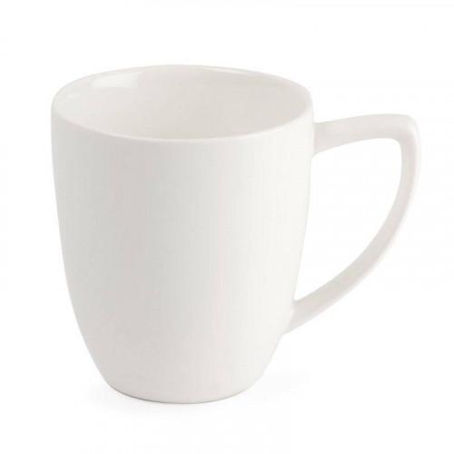 TASSES À LATTE EN PORCELAINE BLANCHES LUMINA 350 ML - LOT DE 6