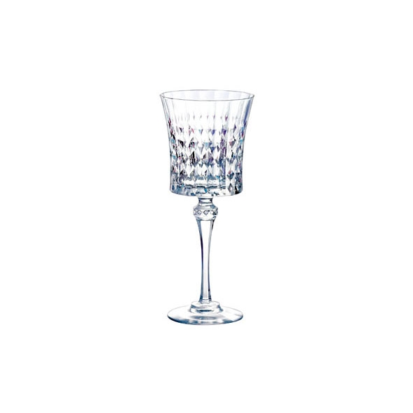 VERRE À VIN 19CL EN VERRE KRYSTA TRANSPARENT - LOT DE 6 - ECLAT CRISTAL D'ARQUES - LADY DIAMOND