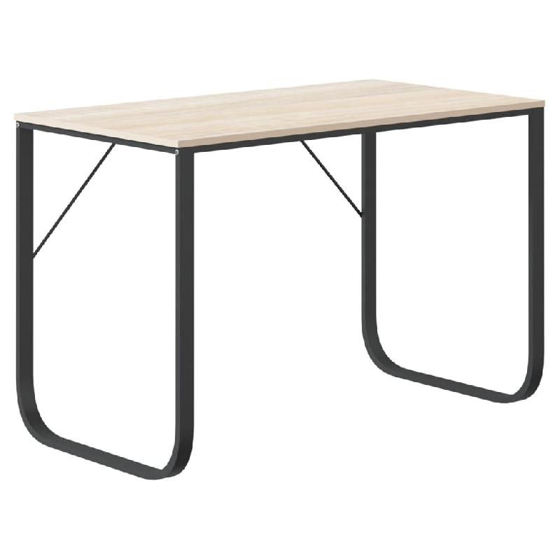 VidaXL Bureau d'ordinateur Noir et chêne 110x60x73 cm Aggloméré Modèle Atlas Office Concept - 30203_0