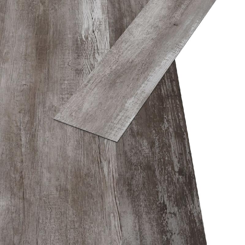 Vidaxl planches de plancher pvc 5,02m² 2mm autoadhésif marron bois mat 146601_0