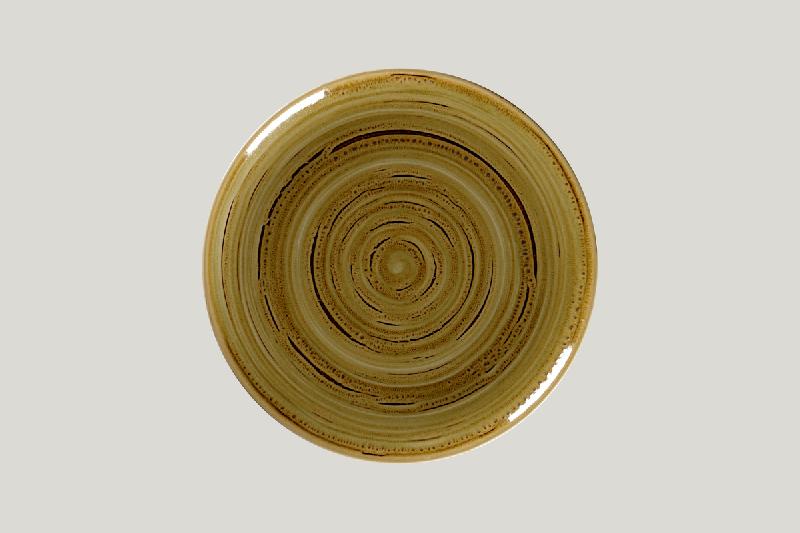 ASSIETTE COUPE PLATE ROND BEIGE PORCELAINE Ø 27 CM RAKSTONE SPOT