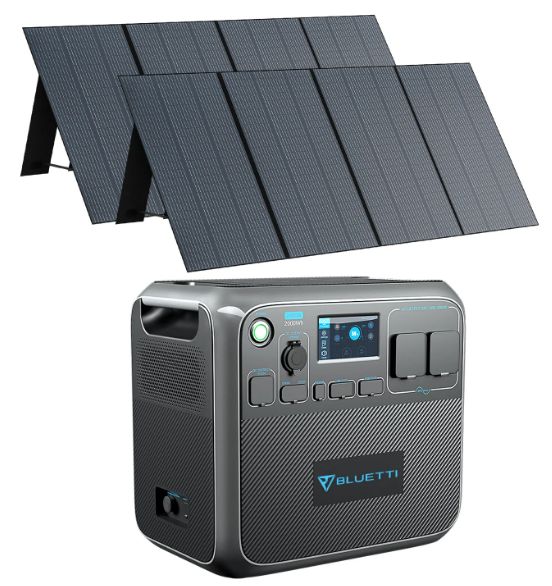 Groupe électrogène solaire Bluetti AC200P + 2*PV350 - 2000Wh - Station d'énergie portable_0