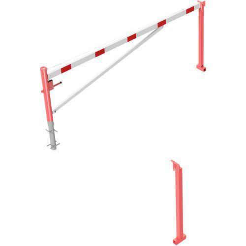 BARRIÈRE PIVOTANTE À BÉTONNER AVEC SERRURE -3500MM - SCHAKE