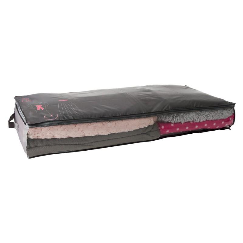 Boîte de rangement polyester taupe - Paris Prix - Dimensions L60 x H30 x P45 cm_0